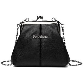 Resim Barcelona K21 Mini Boy Yıkama Deri Burslu Kadın Kese 21-k Barcelona 1907-7 Siyah 