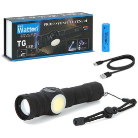 Resim Watton Wt-704 9 Mod Şarjlı Kamp Lambası El Feneri Siyah 