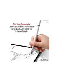 Resim Dokunmatik Tablet Kalemi 2in1 Apple Uyumlu iPad Huawei Honor Samsung Lenovo Xiaomi Casper Tcl Hometech İle 