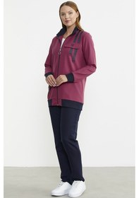 Resim Renk Kombinli Rahat Kalıp Eşofman Takım - Pembe 001 