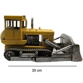 Resim Dekoratif Metal Buldozer 