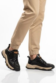 Resim Guja Siyah Hakiki Deri Bağcıklı Erkek Sneaker 25K570 M 