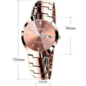 Besthome1 Fngeen 5808 Çelik Kayış Kuvars Erkek Moda İzle, Siyah Çelik Çok Renkli Yüzey, Klasik Çağrı Modası Erkek Yüksek Kalit Çok Renkli