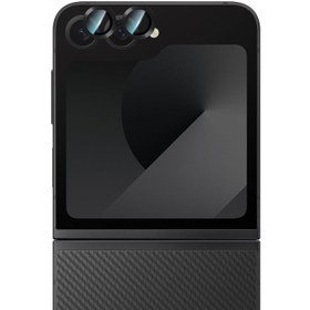 Resim Galaxy Z Flip 6 CaseWorld Alloy Serisi Oleofobik Anti Reflective Kamera Lens Koruyucu - Siyah 