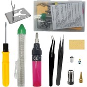 Resim Taşınabilir Kaynak Aracı Çok Fonksiyonlu Elektronik Tamir Aracı DIY Kaynak Aracı Seti, Değiştirilebilir Metal Kaynak Demiri Başlıklı Hassas Kaynak Aracı Seti Elektronik Cihaz Onarımı için Uygun Elektronik DIY Yapım Ev Tamiri vb 
