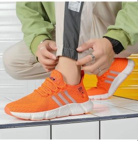 Resim Pembe Unisex Rahat Ayakkabılar Spor Salonu Taşınabilir Koşu Ayakkabıları Büyük Boy Nefes Alan Spor Ayakkabı Örgü Rahat Ayakkabılar Pembe 