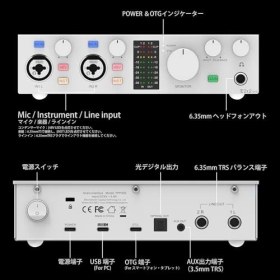 Resim Professional E2X2 Otg | Yüksek Kalite Usb-C Ses Kartı: 2-Giriş/2-Çıkış 24BIT/192KHZ, 8...600OHM Arası Kulaklıklara Kadar Kullanılabilir. (Pc/mac/ios/ ) 