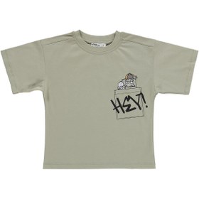 Resim Civil Boys Önü Cepki Hey Baskılı 2-5 Yaş Takım - Gri - Soft Gri / 2-3 Yaş 