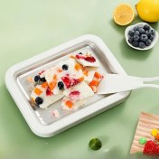 Resim 1 adet Paslanmaz Çelik Evde Dondurma Makinesi - Küçük Kare Yoğurt Makinesi ile Renkli Sorbet & Sorbet Dondurma Dilimleri, Ev Kullanımı için DIY Yaratıcı Kahvaltı Tenceresi, Şarj Edilmeyen Mutfak Aleti, Aile için Dondurma Makinesi 