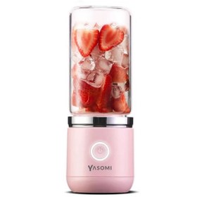 Resim Yasomi Taşınabilir Kablosuz Şarjlı Cam El Blenderi Pembe (Yasomi Türkiye Garantili) 