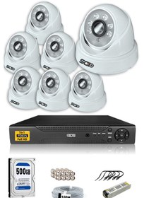 Resim IDS D-2028HD-SET7-500 7 Kameralı 1080P Full HD 5 MP Sony Lensli Kamera Seti - 2028 