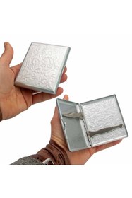 Resim Als Çiçek Desenli Metal Sigara Tabakası, Sigara Kutusu 