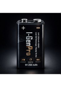 Resim I-gen Pro 6hr61 9v 250 Mah Şarj Edilebilir 9 Volt Pil Ni-mh Şarjlı Pil 4'lü Paket 