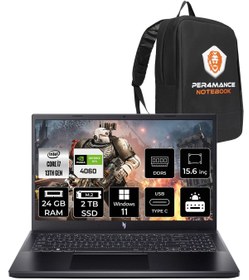 Resim ACER Nitro V15 i7 13620H 24GB 2TB SSD RTX4060/8GB 15.6'' 165Hz FHD W11P Gaming Laptop & PER4 ÇANTA 