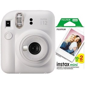 Resim Fujifilm Instax Mini 12 Fotoğraf Makinesi + Askı + Pil + 20'li Film 