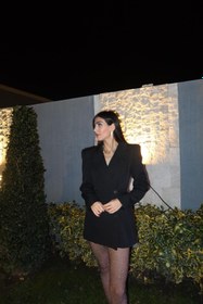Resim Kruvaze Blazer Ceket Elbise - M 
