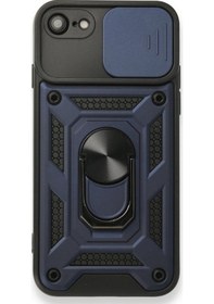 Resim Apple Uyumlu iPhone Se 2020 Kilif Tank Aramid Sürgülü Vega Yüzüklü 526364338 