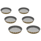 Resim Guardini Anto Mini 6'lı Tart Kalıbı Silver Gold 12 Cm 