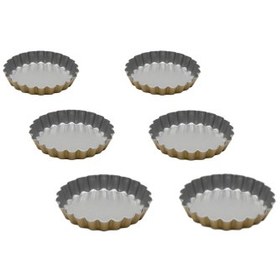 Resim Guardini Anto Mini 6'lı Tart Kalıbı Silver Gold 12 Cm 