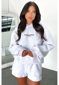 Resim Altamira Kadın Thatssofetch Baskılı Oversize Kapşonlu Sweatshirt 001 