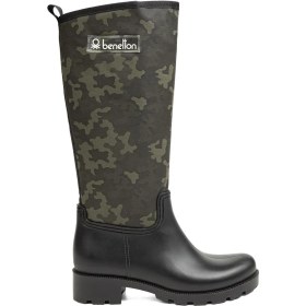 Resim Benetton® | BN-50007 - 34124 Yeşil Kamuflaj - Kadın Çizme 