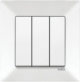 Resim Viko Meridian 12 Adet 3'Lü Anahtar Çerçeveli 