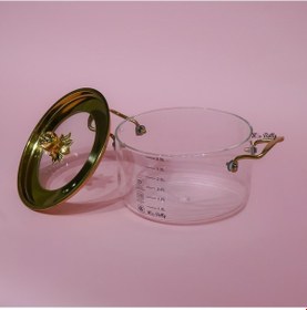 Resim Rose Deluxe Cam Tencere 3,5 Lt Şeffaf 