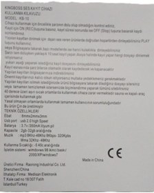 Resim Usb Mp3 Ders Kaydı Röportaj Ses Kayıt Cihazı 2gb-32gb Kapasite Ar 