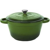 Resim Lava New Heritage Serisi 24 CM Döküm Demir Kapak Yeşil Yuvarlak Tencere LV Y TC3 24 YK3 G 