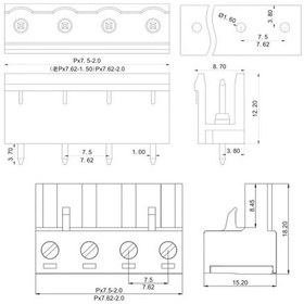 Resim 6 Pin 7.62mm Geçmeli 90c Takım Klemens 