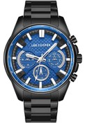 Resim Lee Cooper LC08090.690 Mavi Kadranlı Siyah Çelik Erkek Kol Saati 