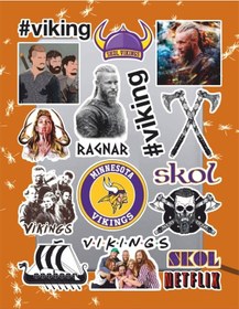 Resim Vikingler Sticker Seti Laptop Ajanda Pc Tablet Telefon Defter Etiket Bullet Journal Diğer 