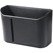 Resim Çok Fonksiyonlu Araba Koltuğu Arkası Saklama Kutusu, Arka Koltuk Mendil Ve İçecek Rafı Siyah 