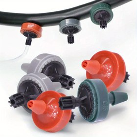 Resim 50 Adet Yeni 2/4/8L Bahçe Basınç Dengeleyici Damlatıcı Tarımsal Bitki Çim Sulama Sabit Akış Emittörleri 1/4" Nozul 