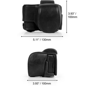 Resim MegaGear Sony ZV-E10 (16-50 mm) ile Uyumlu Hakiki Deri Kamera Kılıfı 