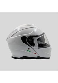 Resim Arwic AR935 Parlak Çene Açılır Ece-R 22.06 Motosiklet Kaskı Beyaz 