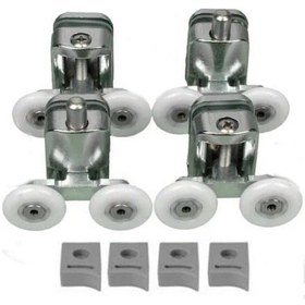 Resim Venita Metal Gövdeli Duşakabin Tekerlek Takımı 2 Alt 2 Üst Teker Rulmanı 24 Mm 