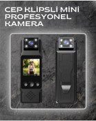 Resim Wifi Destekli Mini Kamera 180 Dönebilen Lens, 1080p Video, Tft Ekranlı 