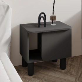 Resim River Komodin Şık Ve Fonksiyonel Başucu Sehpası Antrasit 