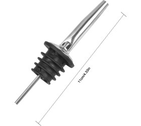 Resim Siyah Çelik Şişe Ucu Servis Aparatı Yağdanlık Tapa Mantar Otel Restoran Için 
