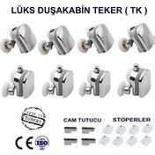 Resim Ayrıntıshop Duşakabin / Cam Kabin Tekerleği Lüks Takım Set 8Li 