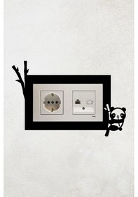 Resim Panda Tasarım 2li Priz Çerçevesi İç Ölçü 15,5x8,4 Cm 2li Dekoratif Priz Çerçeve 
