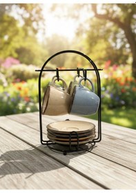 Resim Askılı 4lü Espresso Fincan Takımı 90 Ml Renkli 