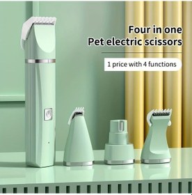 Resim Willowhaven Yeşil 4ü1 Profesyonel Usb Şarjlı Evcil Hayvan Tıraş Makinesi Köpek Kedi 