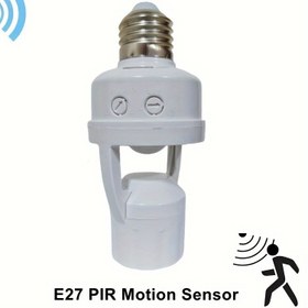 Resim 1 adet E27 PIR Hareket Sensörlü Işık Ampulü Soketi Otomatik Açma/Kapama Anahtarı ile - Enerji Verimli LED İndüksiyon Lambası Ev ve Ofis Aydınlatması için, Garaj ve Mutfak için İdeal, İç Mekan Kullanımı, 110V/220V Uyumlu, LED Ampul, Işık Kaynağı, E27 Ampul Soketi 