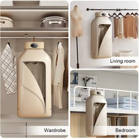 Resim Genel Markalar 600W Taşınabilir Elektrikli Çamaşır Kurutma Makinesi, İki Isıtma Modu, Krem 