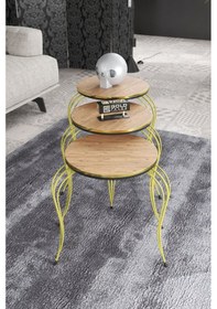 Resim Zigon Sehpa Lükens Çift Gold Atlantik Çam Diğer 