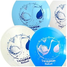 Resim Hoşgeldin Bebek Balon, 30cm x 8 Adet - Mavi 