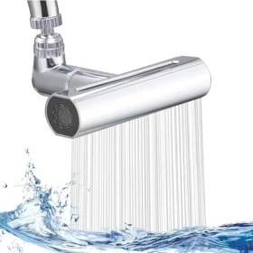 Resim Ayarlanabilir Şelale Mutfak Armatürü, 4 Kademeli Fonksiyonel Musluk Başlığı, Şelale Musluk Bataryası 