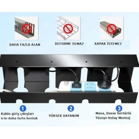 Resim HS Global Gamer Masa Altı Kablo Toplayıcı 